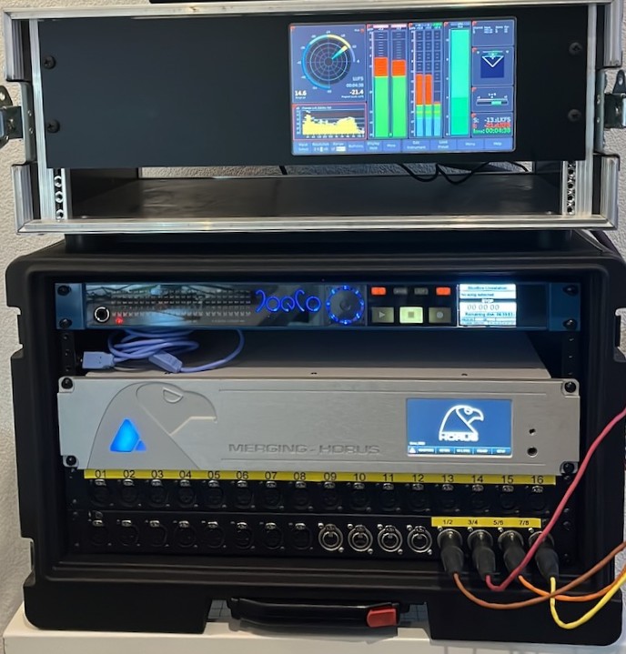 RTW EBU R128 broadcast metering with JoeCo and Merging Horus recording equipment